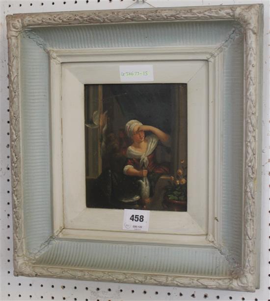 Oil painting on metal(-)